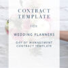 Wedding Day Of Management Contract Template